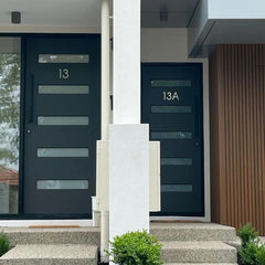 Stick On Slim House Number - Stainless Steel