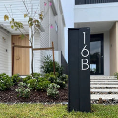 Stick On Slim House Number - Stainless Steel