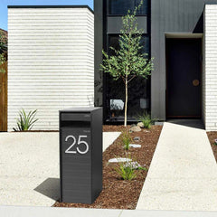 Letterbox Number House Number Stick On Slim A & B - Stainless Steel