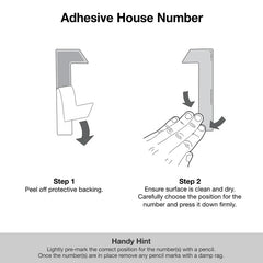Letterbox Number House Number Stick On Slim A & B - Stainless Steel
