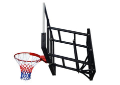 Height Adjustable Wall Mount Basketball Hoop With PC Backboard 140x80cm