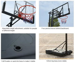 Portable Basketball Hoop ring With Backboard Quick Lift 3.05 M +  Snap Deal.