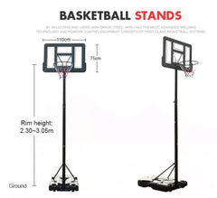 Basketball Hoop Stand With Backboard Hoop Ring 3.05M +  Snap Deal.