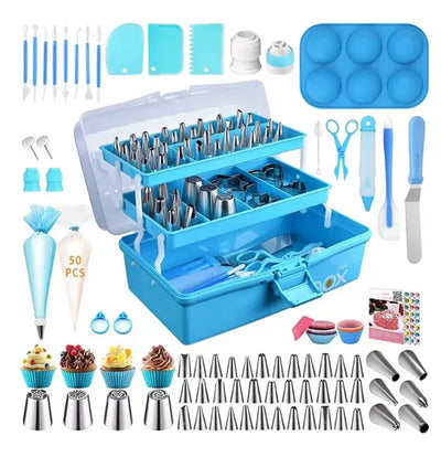 Cake Decorating Kit with Storage Box 236 Pcs Piping Tips Nozzles Set +  Snap Deal.