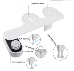 Water Bidet Dual Nozzle Self Cleaning Toilet Sprayer +  Snap Deal.