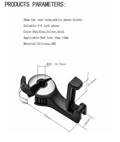 Car Headrest Adjustable Phone Holder Mobile Phone Mount +  Snap Deal.