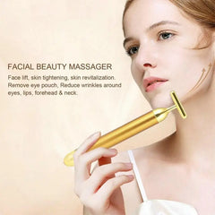 T Bar Electric Vibrating Facial Neck Massager with 4 head +  Snap Deal.