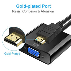 HDMI to VGA Adapter +  Snap Deal.